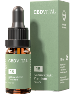 CBD Naturextrakt PREMIUM &Ouml;l 18%
